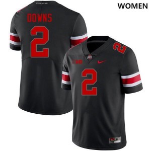 #2 Caleb Downs Ohio State Buckeyes College Womens Jersey - Blackout