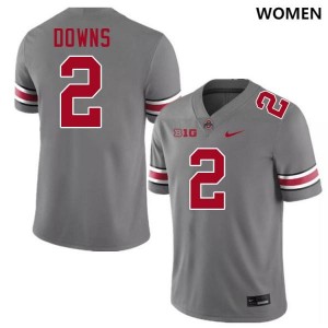 #2 Caleb Downs Ohio State Buckeyes 2023 Alternate Football For Women Jersey - Gary