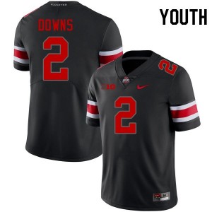 #2 Caleb Downs Ohio State Buckeyes College Youth(Kids) Jersey - Blackout