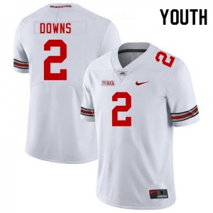 #2 Caleb Downs Ohio State Buckeyes Alumni Football Youth Jersey - White